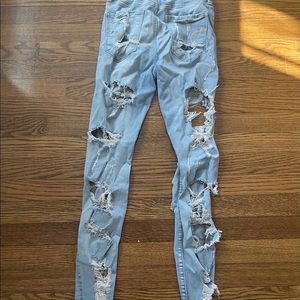 COPY - Extreme distressed AE Super High Rise Jeggings